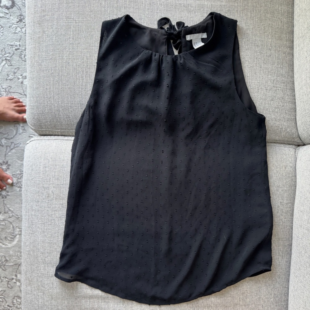 H&M Black Sleeveless Blouse